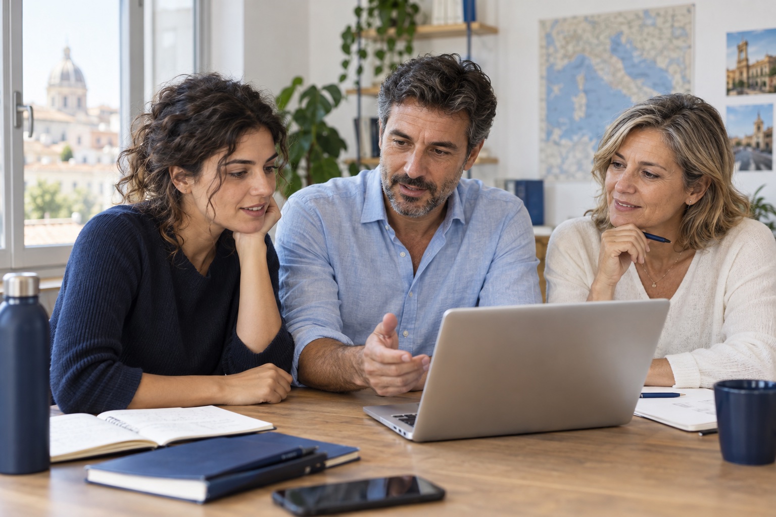 Adulti che lavorano insieme a un progetto digitale